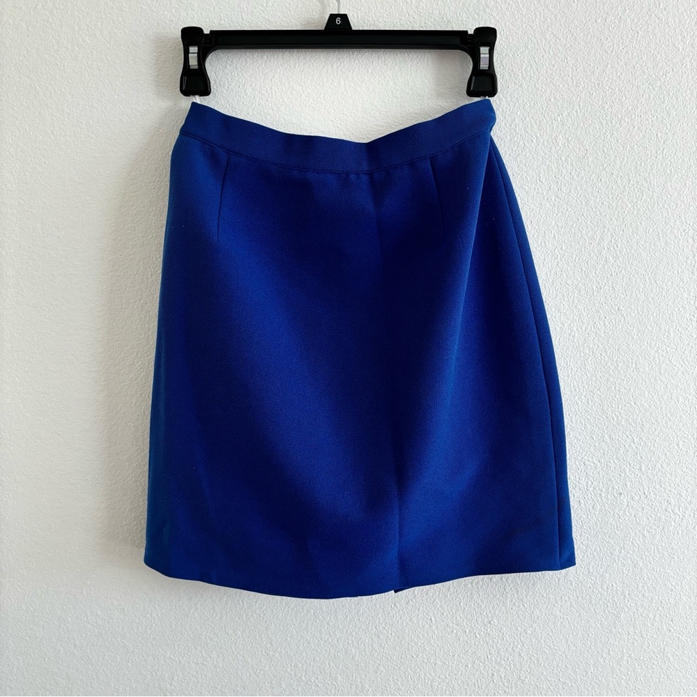 Blue Fitted Mini Skirt